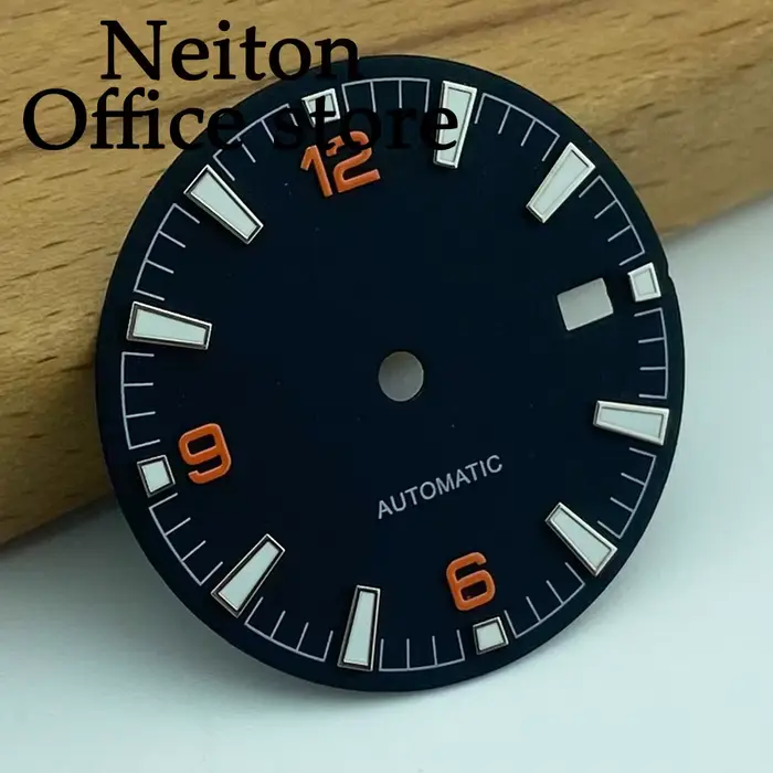 NEITON 31mm noir bleu gris blanc cadran de montre lumineux ajustement NH34 NH36 NH35 mouvement