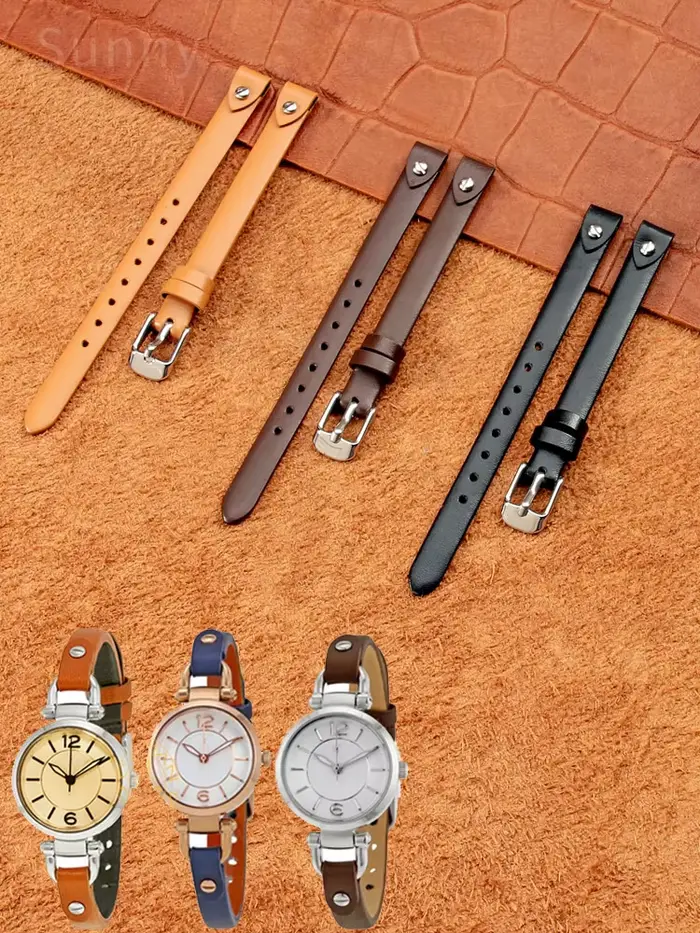Bracelet de montre en cuir véritable pour montre traditionnelle compatible avec Fossil Es4119 ou Es4000 élégant pour homme ou femme pour toutes les occasions