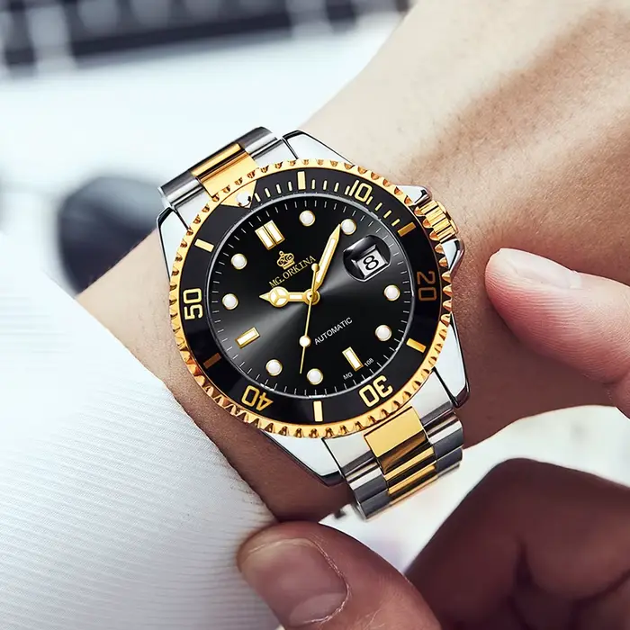 Montres-bracelets mécaniques étanches pour hommes