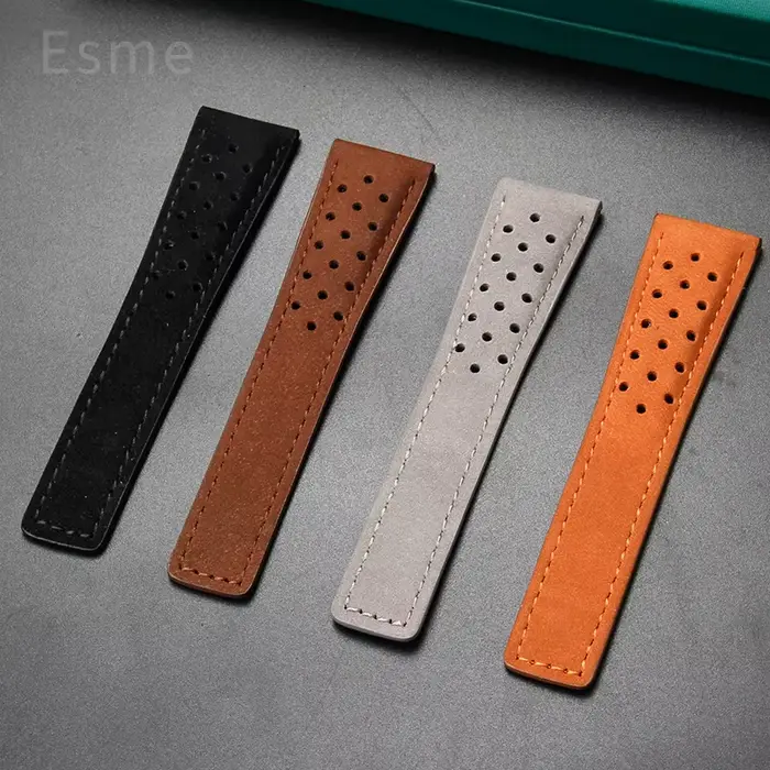 Bracelets de montre en cuir de vache véritable