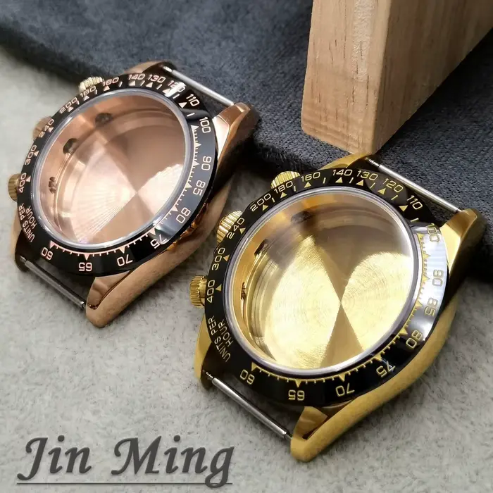 Boîtier de montre en cristal saphir avec chronographe à quartz de 40 mm