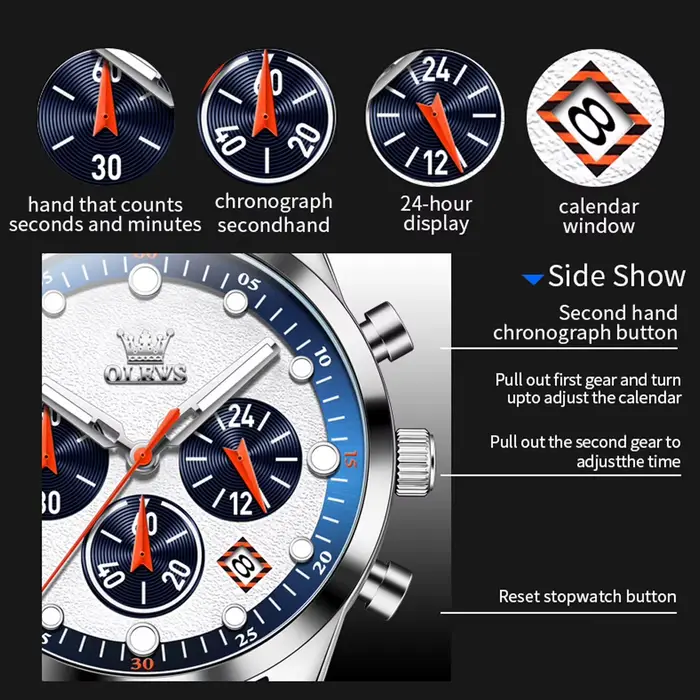 OLEVS-Montre-bracelet à quartz étanche pour homme, couleurs vives, bracelet en silicone, chronographe, date, mode originale, 5602