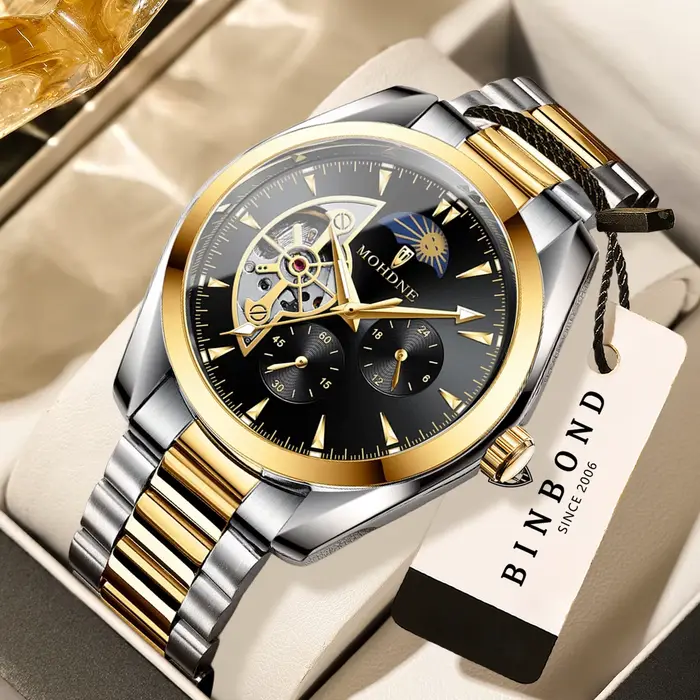 Montre automatique de luxe pour homme BINBOND