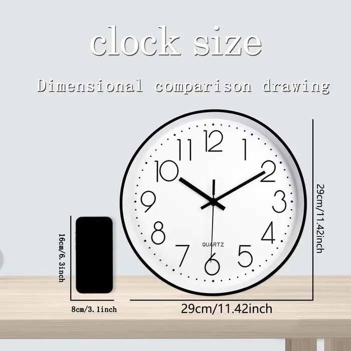 Horloge murale silencieuse à quartz