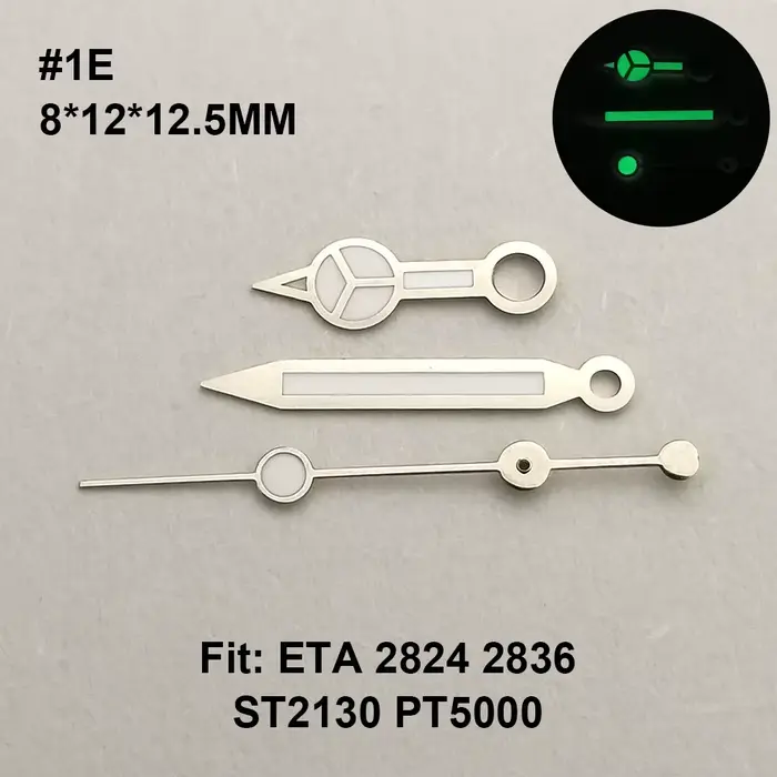 Aiguilles de montre lumineuses de 12