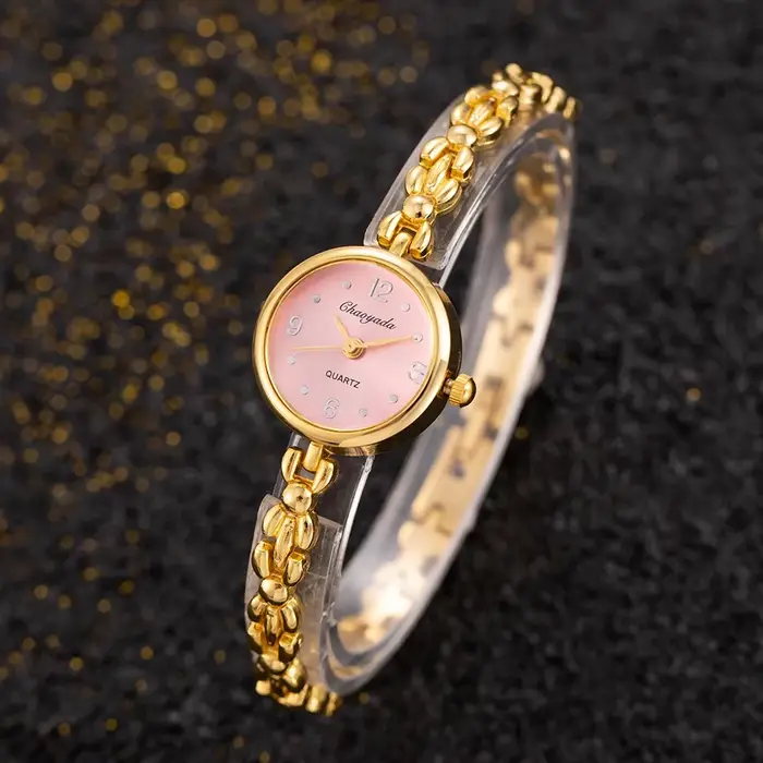Montres pour femmes nouvelle marque de luxe alliage cristal femmes Bracelet montre mode élégant doré