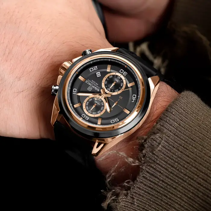 NAVIFORCE montres étanches pour hommes marque originale de luxe en cuir
