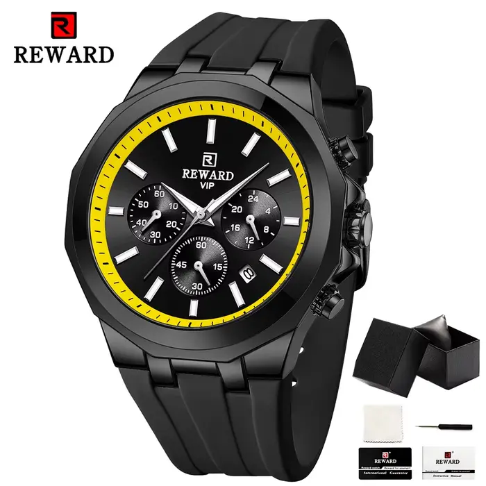 Récompense hommes montres haut de gamme marque étanche Sport montre-bracelet chronographe Quartz mil
