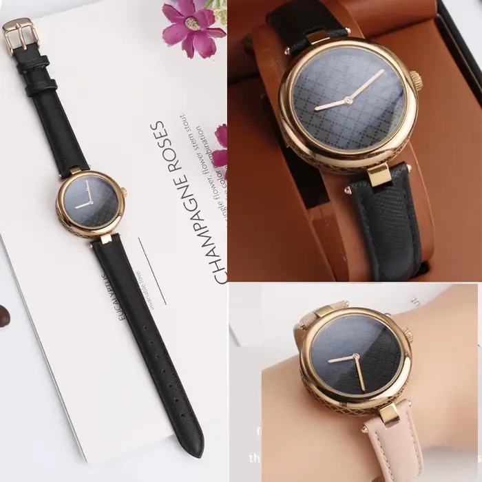 Bracelet de montre cranté en cuir pour femme multicolore ajustable et sophistiqué pour diverses occasions et cadeaux