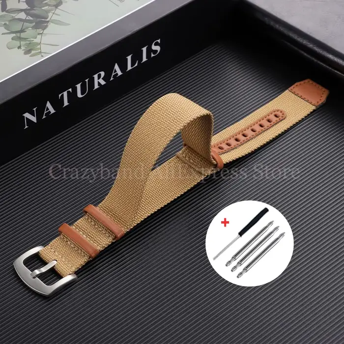 Bracelet de montre en nylon de haute qualité pour Citizen, Seiko, Hamilton, Omega Khaki Field, rétro