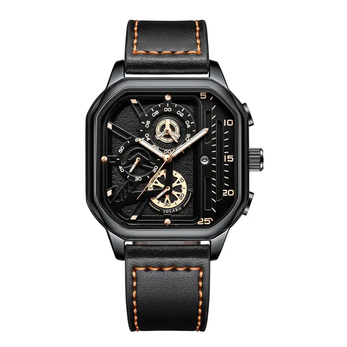 Montre de luxe pour homme avec grand cadran carré