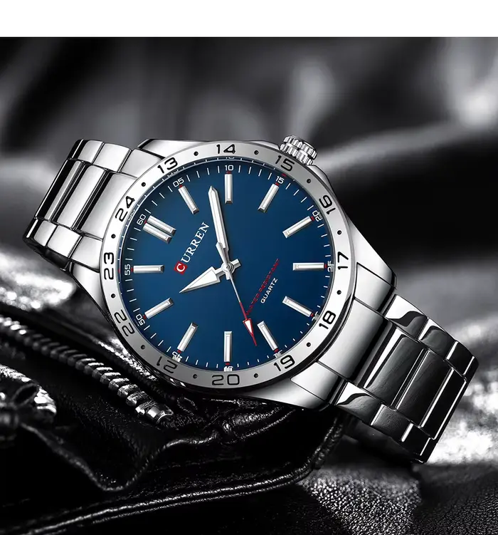 CURREN 8452 hommes montre à Quartz Ultra mince Simple Hodinky mode montre-bracelet en acier inoxydab