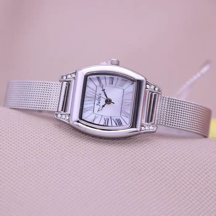 Julius Lady femme petite montre dorée nacre mode heures robe chaîne en acier inoxydable école OL fil