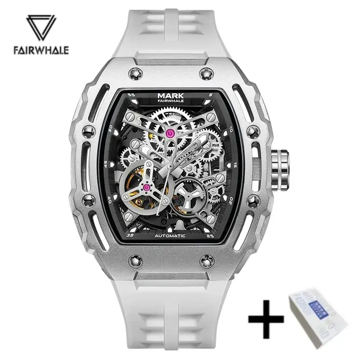 Mark Fairwhale 6700 nouvelles montres mécaniques pour hommes montre-bracelet automatique pour Tourbillon squelette conception étanche montre de mode