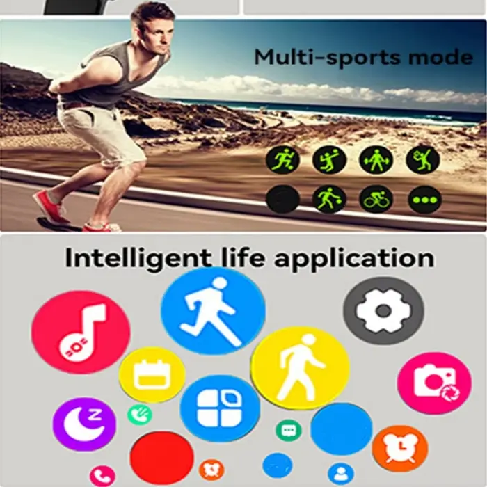 Montre intelligente CHAONB avec suivi de fitness, tracker de sommeil, résistance aux chocs, bracelet en gel de silice pour homme et femme occasions spéciales activité sportive