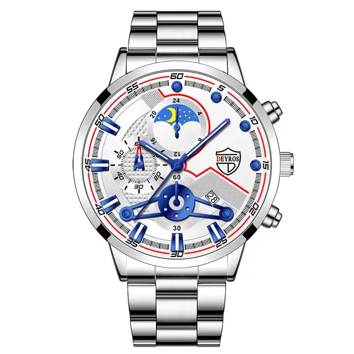 Reloj Hombre hommes de luxe 3 pièces montres d'affaires hommes calendrier complet loisirs montre de 