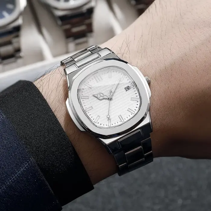 Montres d'affaires carrées de luxe pour hommes