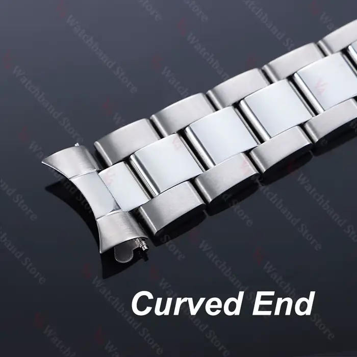 Bracelet de montre à extrémité incurvée de luxe