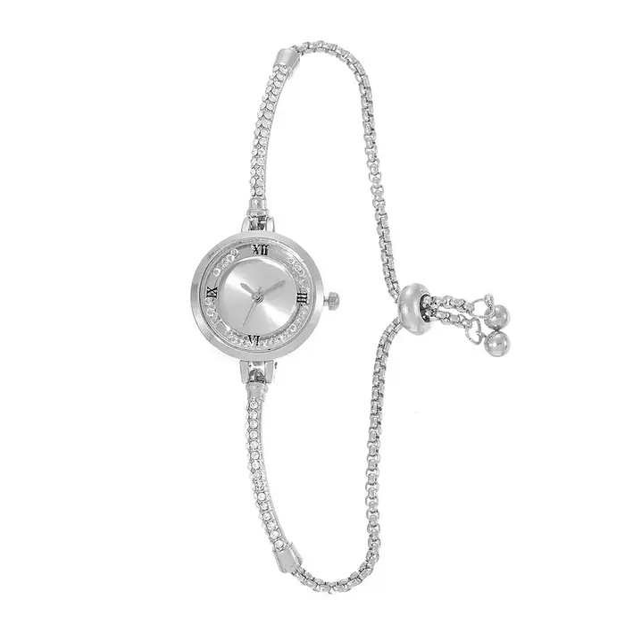 Montre à fouet haut en acier inoxydable pour femme, petit disque, montre à quartz, simple et à la mo