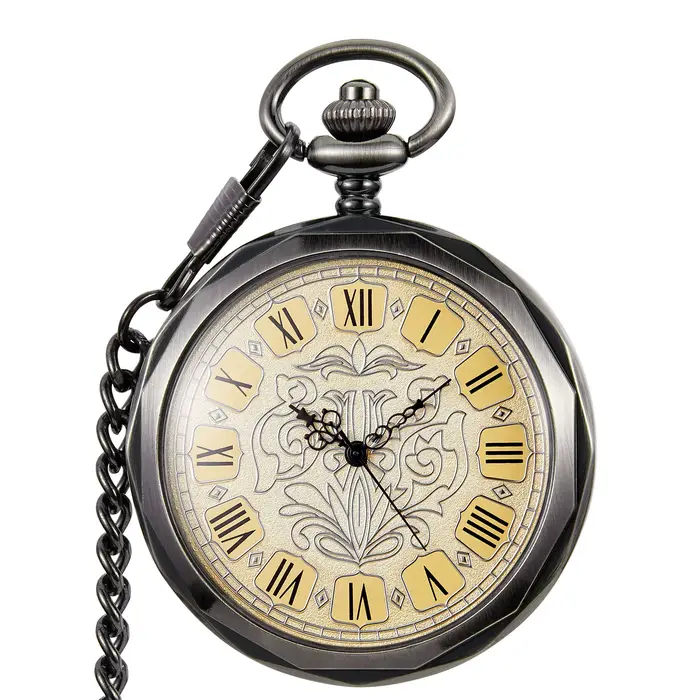 Montre de Poche Mécanique Hexagonale pour Homme et Femme