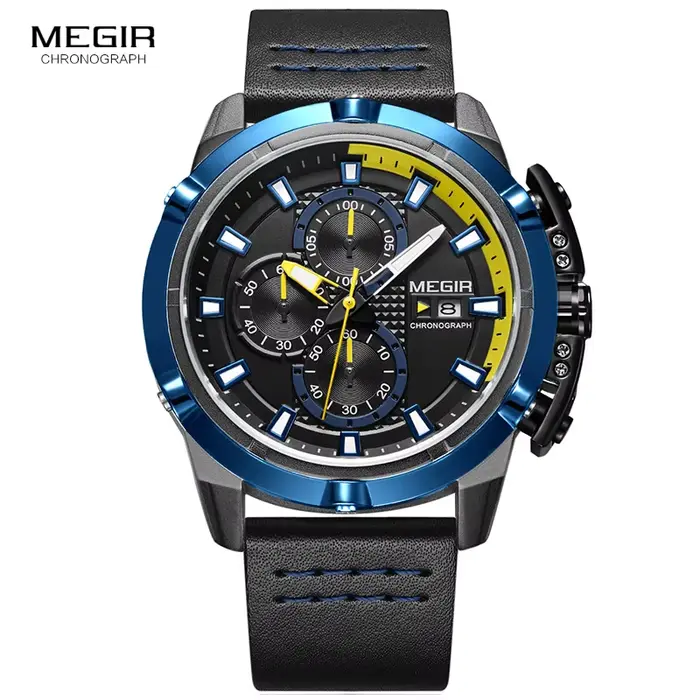 Megir – montre-bracelet à Quartz analogique pour hommes