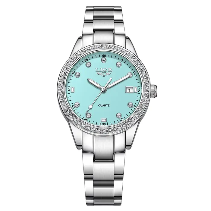 Montre-bracelet pour femme LIGE, marque 2026, luxe haut de gamme, lumineuse, étanche, à quartz, déco