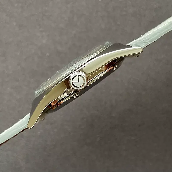 Montre MERKUR en acier inoxydable avec mouvement mécanique manuel pour hommes, résistante à l'eau, design vintage et bracelet en cuir pour diverses occasions