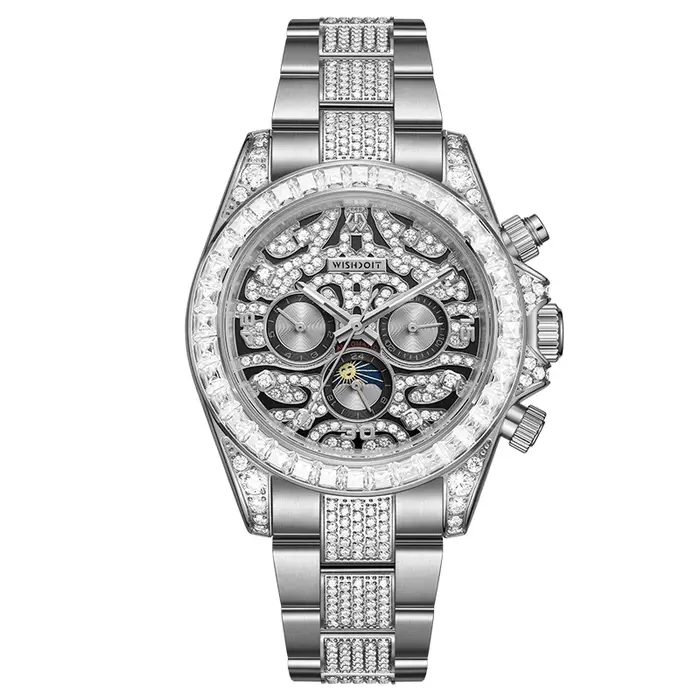 WISHDOIT – montre mécanique de luxe en or incrustée de diamants