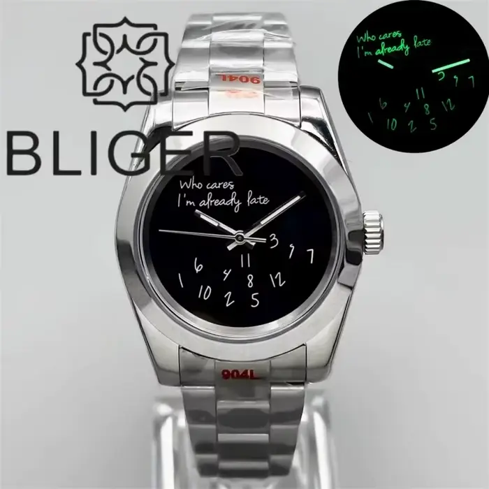 Montre pour homme avec logo personnalisé 36 mm 39 mm