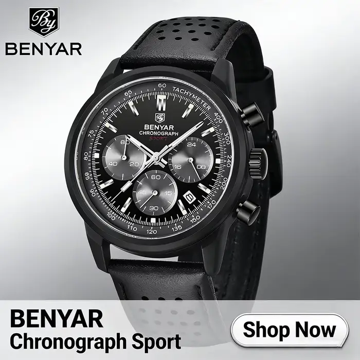 BENYAR Design – montre de sport à Quartz pour hommes