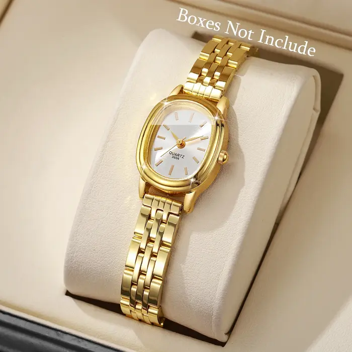 Élégant cadran ovale femmes montre-bracelet mode dames montre à Quartz Reloj Mujer filles horloge cadeau (sans boîte)