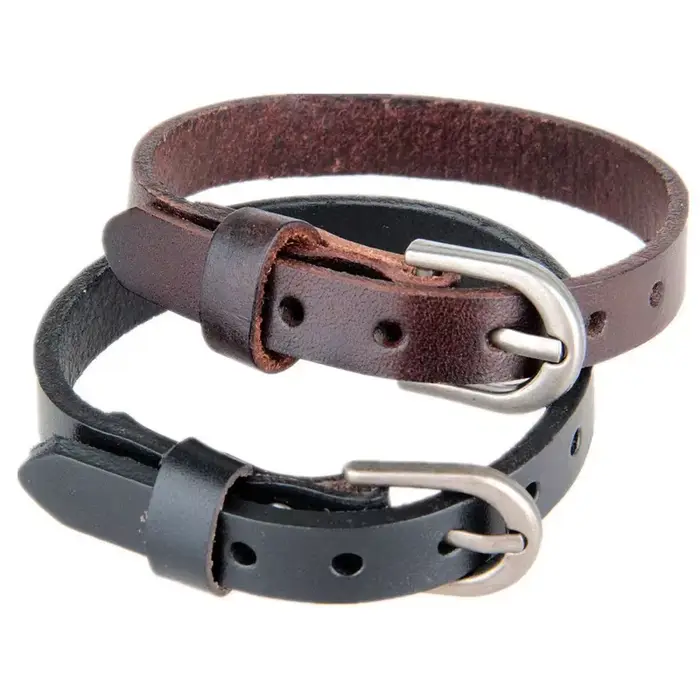 Bracelet en cuir réglable pour hommes