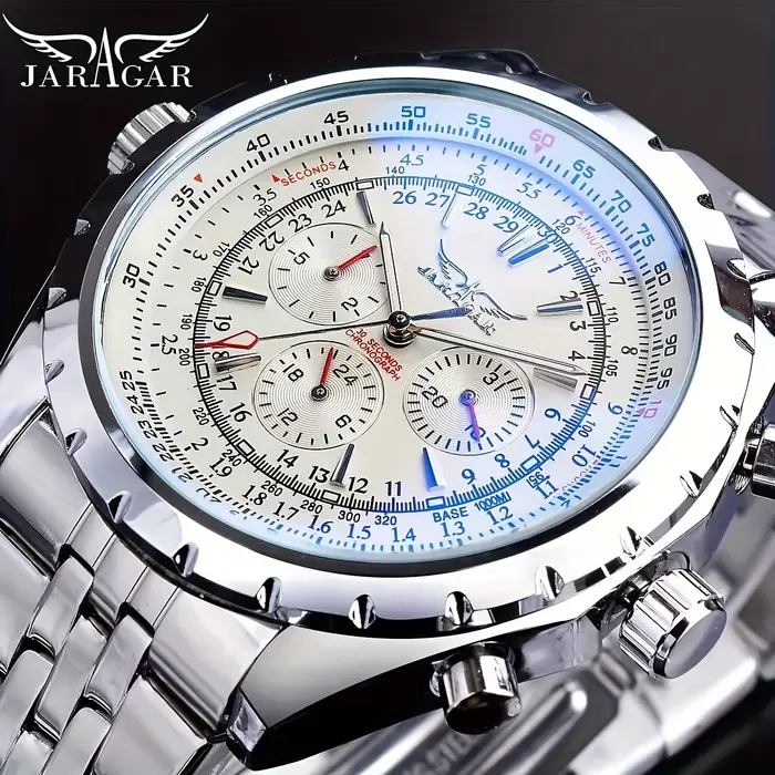 Montre élégante et fonctionnelle FORSINING en acier inoxydable pour homme avec design ajouré et grand cadran pour occasions spéciales et quotidiennes