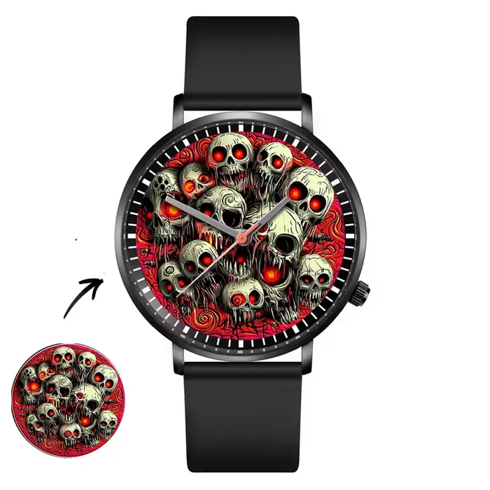 Montre personnalisée en quartz avec photo imprimée pour femmes, style mode et décontracté, résistante à l'eau, parfait pour toutes occasions