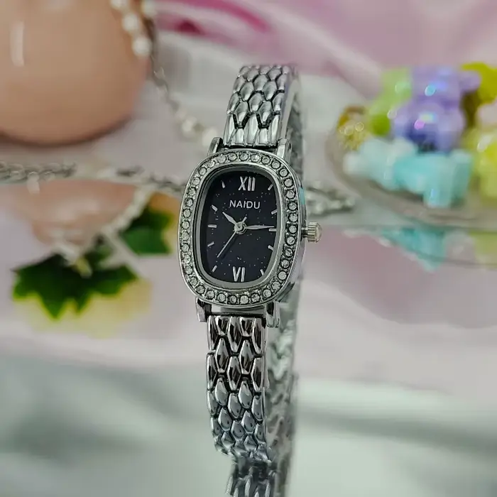 Luxe strass femmes montres mode Roma cadran ovale Montre à Quartz Bracelet