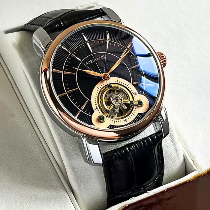 Montre mécanique automatique étanche pour homme