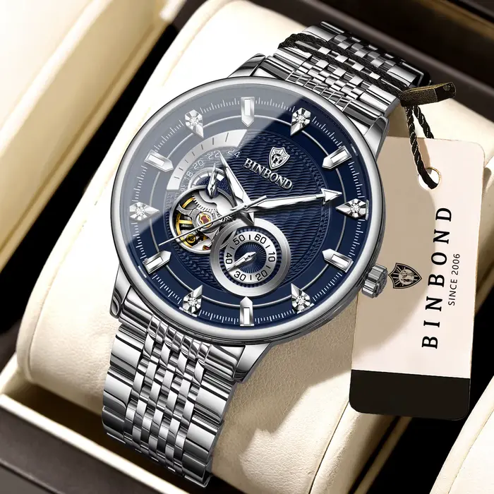 Montres mécaniques automatiques tourbillon BINBOND pour hommes
