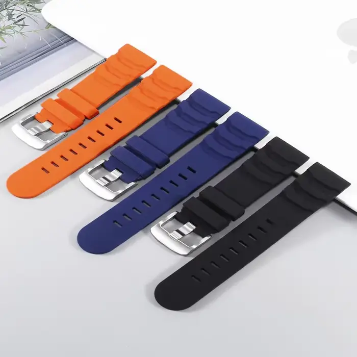 Bracelet Tactique en Silicone pour Montres Luminox Navy SEALs 24mm Compatible Unisexe Occasions Spéciales Durables Robustes