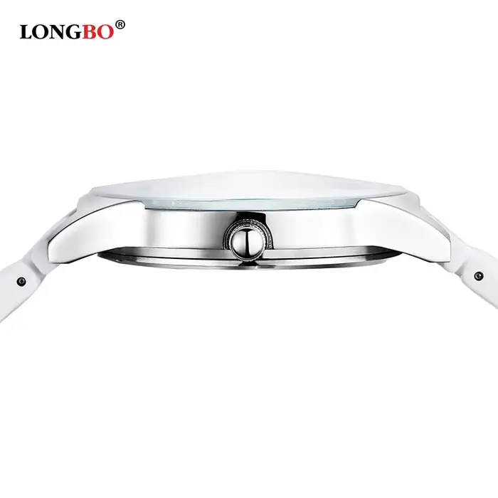 Longbo montre de luxe pour femmes grande marque en céramique blanche diamant étanche montre-bracelet à Quartz Relogio Feminino часы жletiе.05..05.