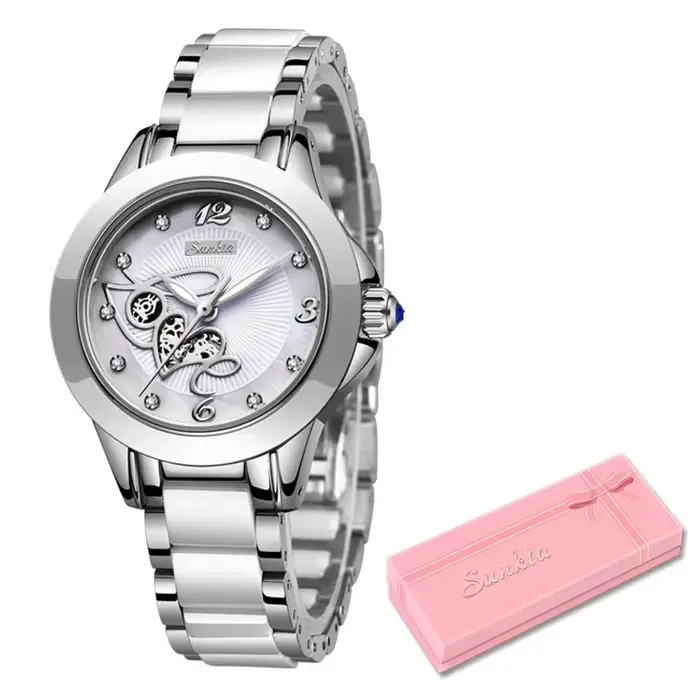 LIGE Femme Montre marque de mode dames Bracelet en céramique Montre-Bracelet femmes robe montres éta