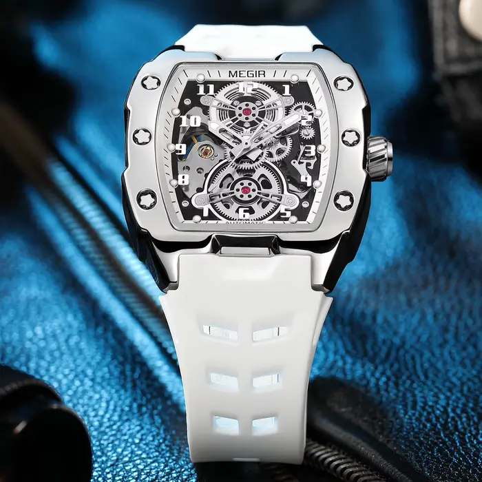 Montre mécanique sportive automatique lumineuse résistante à l'eau pour hommes occasions spéciales entraînement activités aquatiques