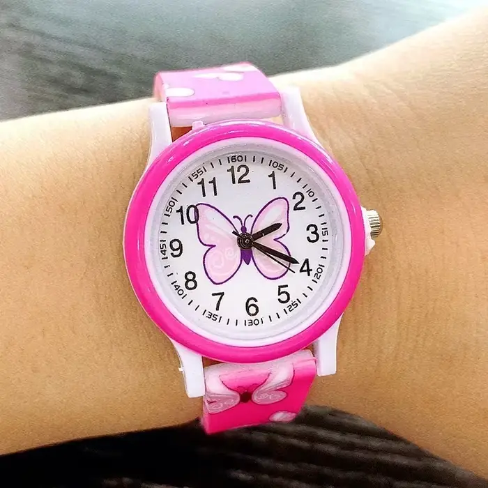Belles filles montres papillon impression Silicone bonbons gelée