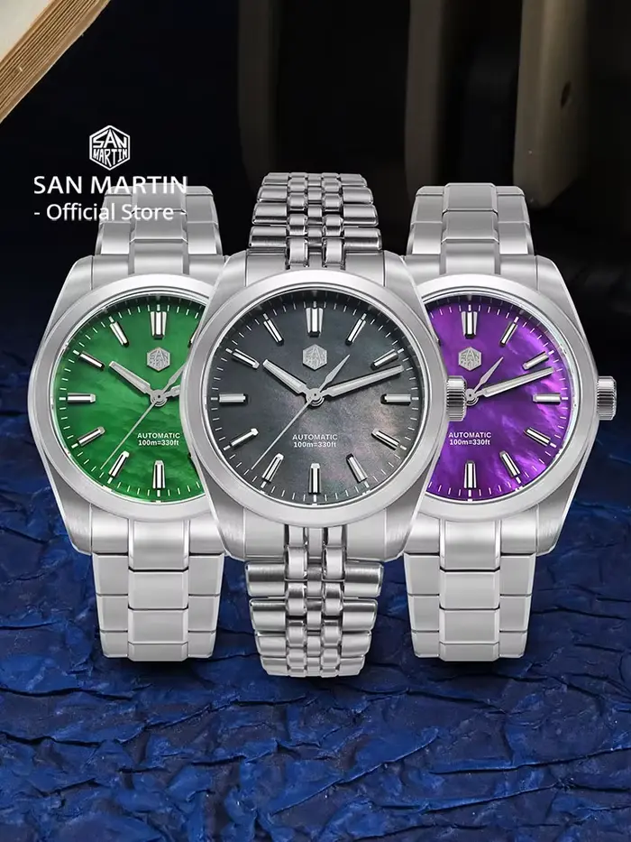 San Martin 39mm vadrouille cadran Sport Gada montre de luxe robe hommes mis5 90S5 automatique mécanique montre-bracelet étanche 100m SN0144