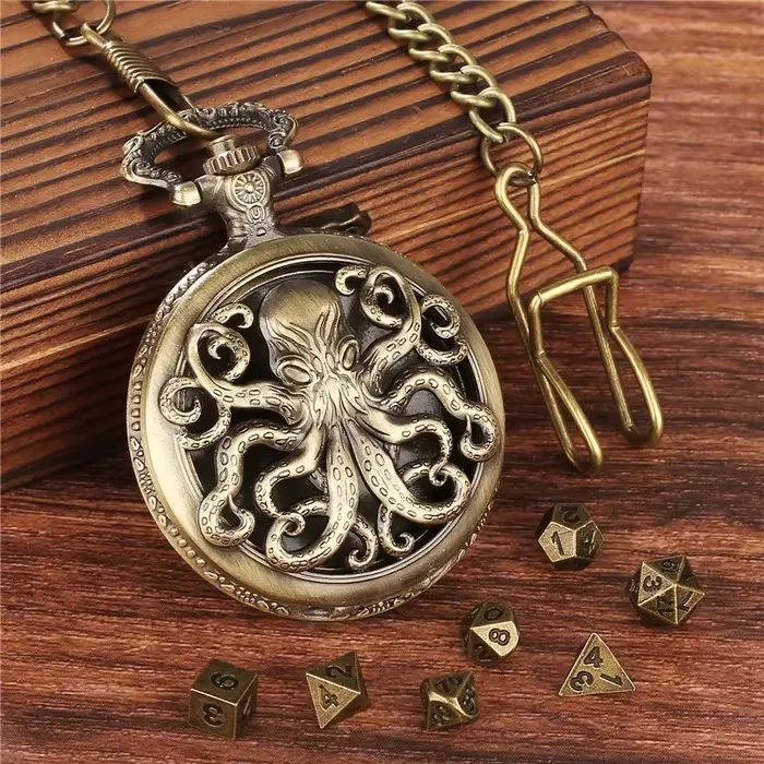 Boîtier de montre de poche poulpe creux en Bronze