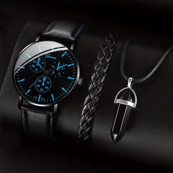 Montre Chronographe Homme GENEVA à Trois Aiguilles