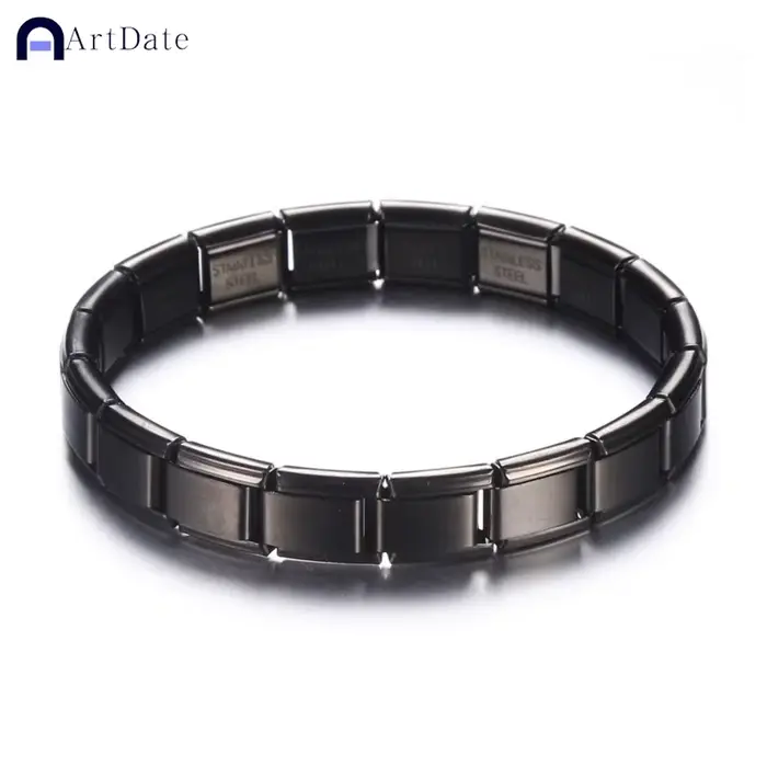 Bracelets en acier inoxydable de 9 mm de large