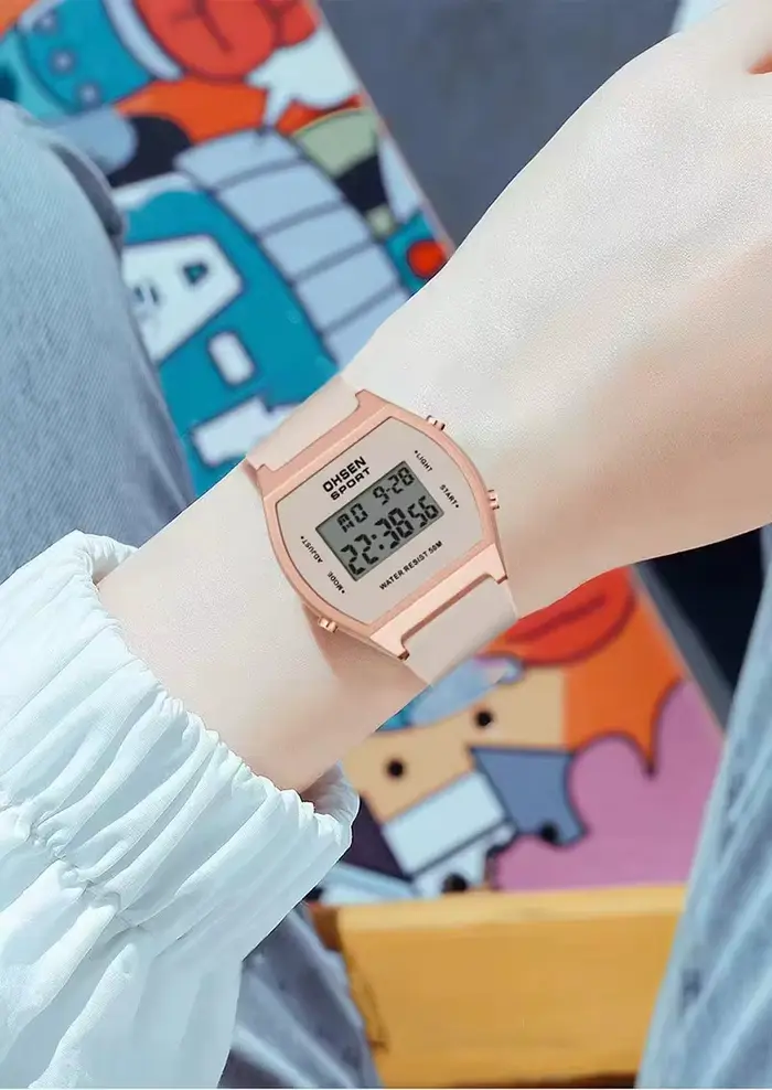 Montres numériques pour femmes blanc mode montre de Sport étanche pour filles reloj mujer électronique dames montre-bracelet réveils