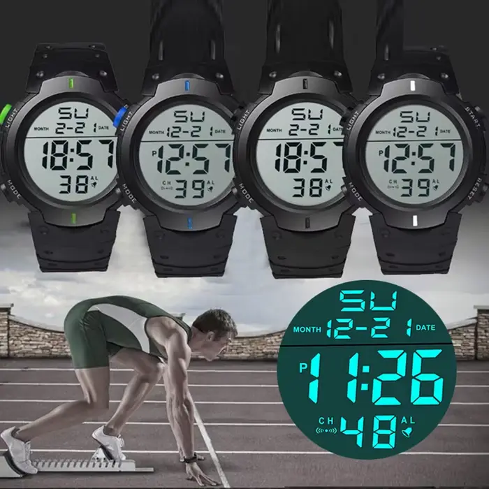 Hommes Sport montres LED haut de gamme