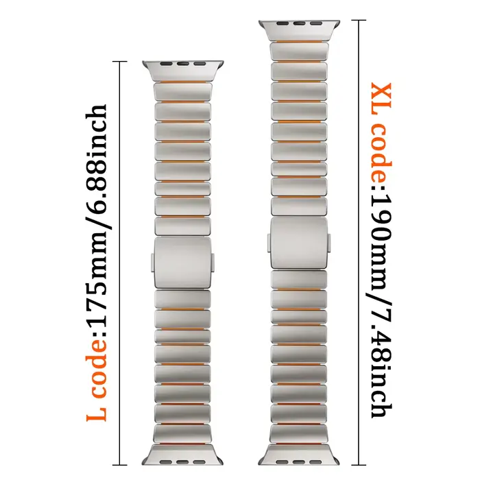 Bracelet en titane et silicone pour Apple Watch Ultra 3/2/1 49mm S11 46mm