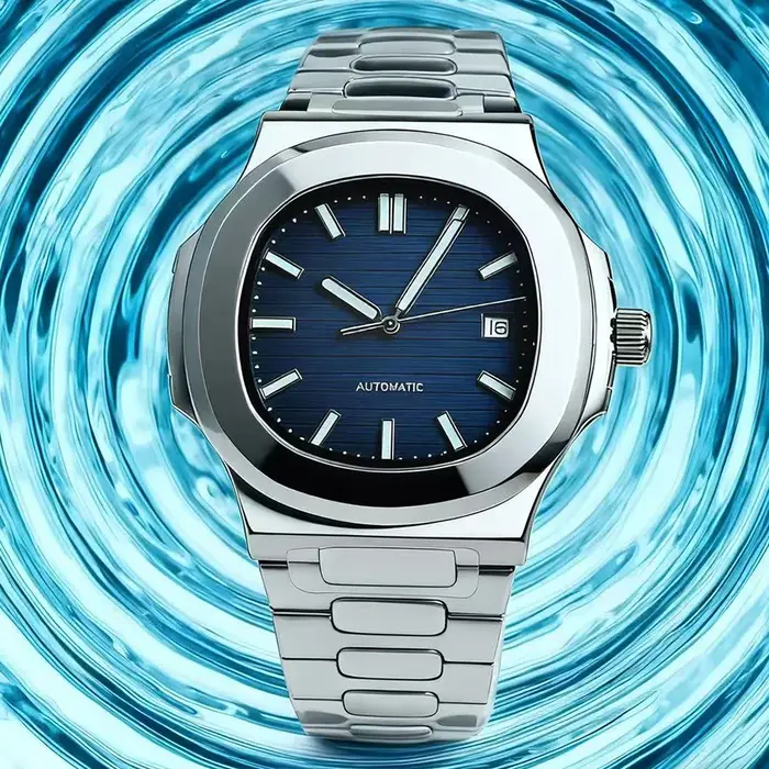 Montre mécanique automatique pour hommes avec bracelet étanche en acier inoxydable et date MIYOTA8215